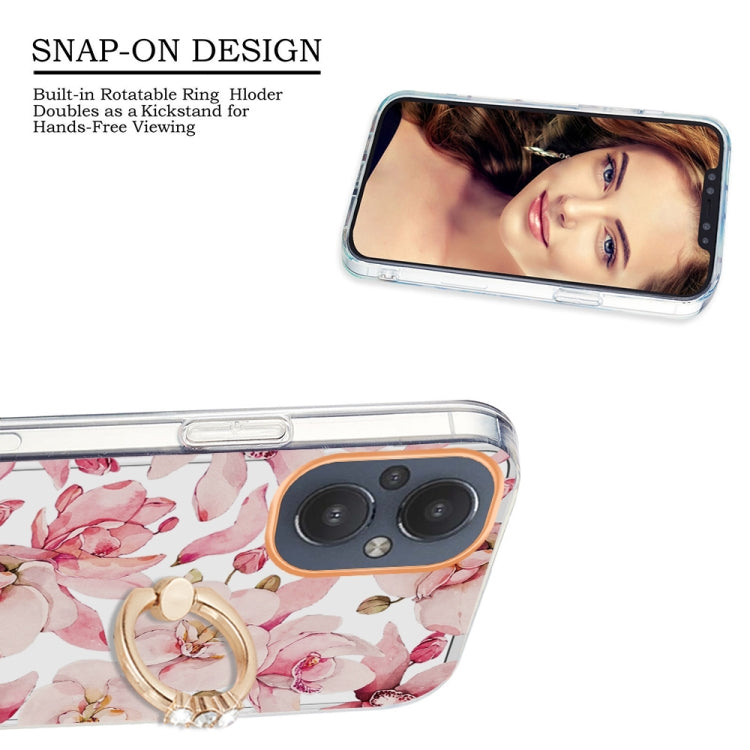 For OnePlus Nord N20 5G Ring IMD Flowers TPU Phone Case