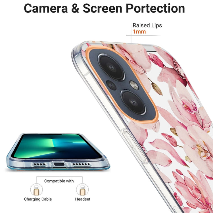 For OnePlus Nord N20 5G Ring IMD Flowers TPU Phone Case