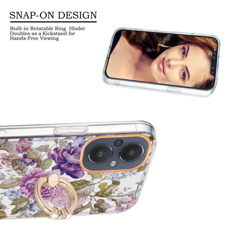 For OnePlus Nord N20 5G Ring IMD Flowers TPU Phone Case