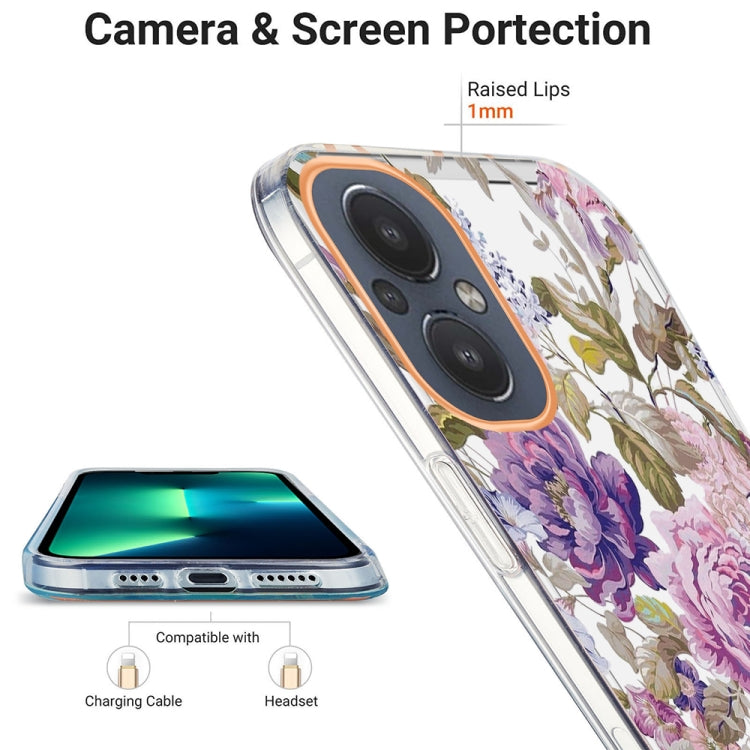 For OnePlus Nord N20 5G Ring IMD Flowers TPU Phone Case
