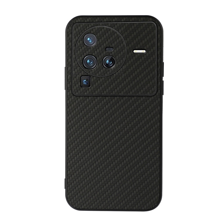 For vivo X80 Pro Accurate Hole Carbon Fiber Texture Shockproof Case