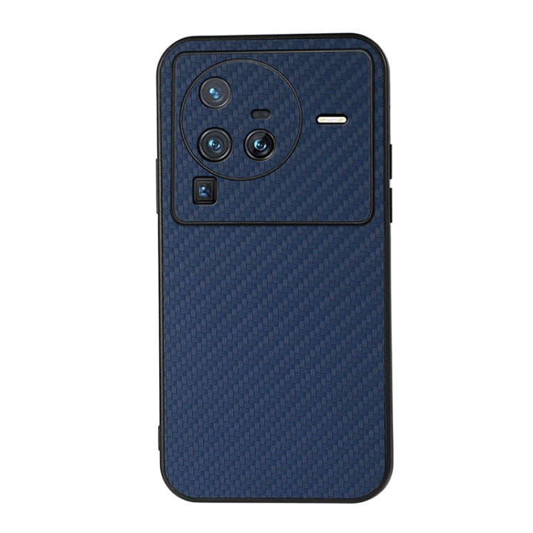 For vivo X80 Pro Accurate Hole Carbon Fiber Texture Shockproof Case