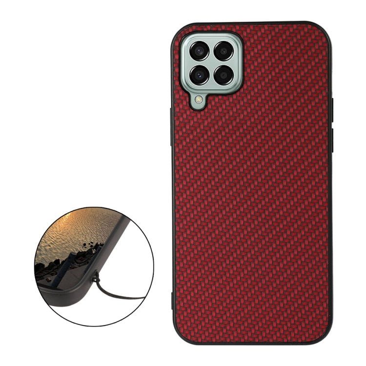 For Samsung Galaxy M33 5G Carbon Fiber Texture Shockproof Case
