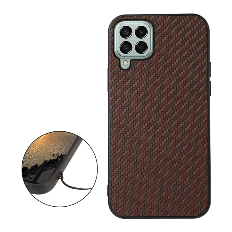 For Samsung Galaxy M33 5G Carbon Fiber Texture Shockproof Case