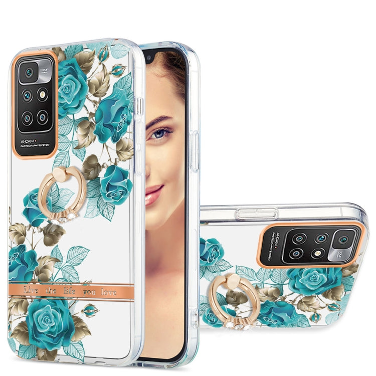 For Xiaomi Redmi 10 Ring IMD Flowers TPU Phone Case