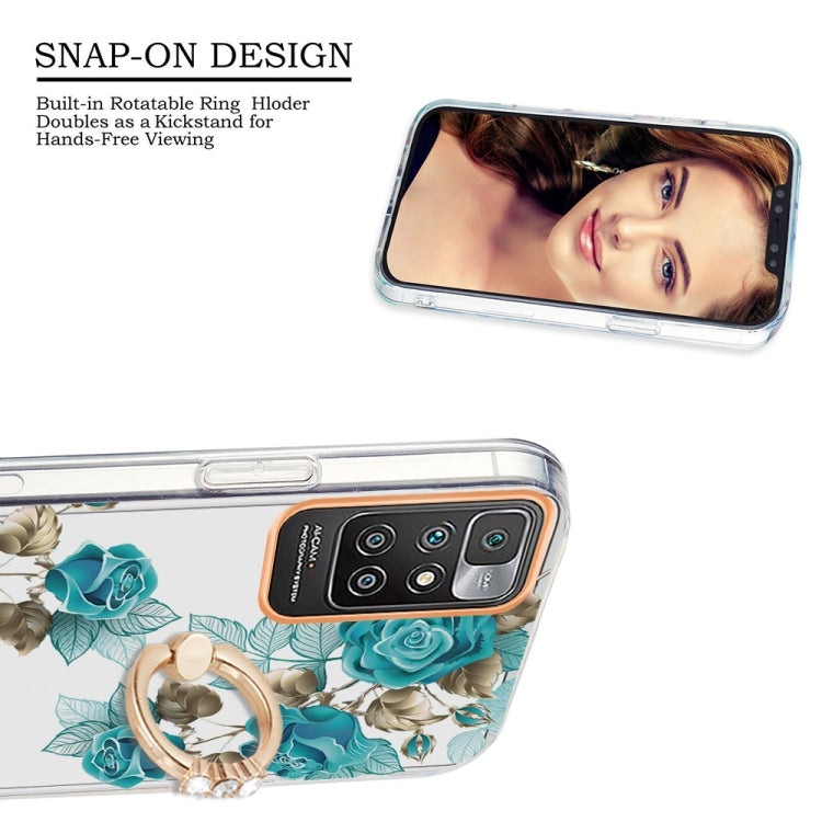 For Xiaomi Redmi 10 Ring IMD Flowers TPU Phone Case