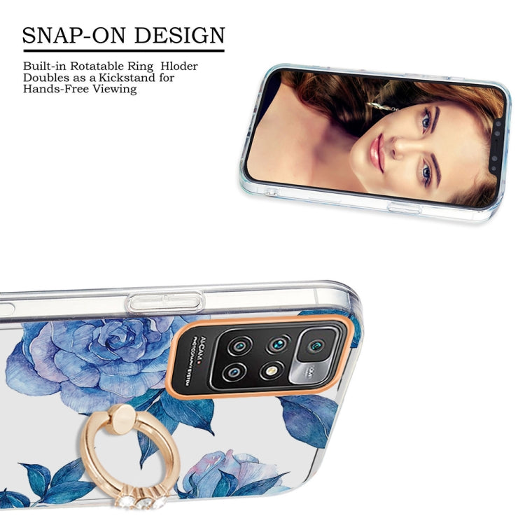 For Xiaomi Redmi 10 Ring IMD Flowers TPU Phone Case