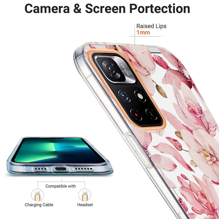For Xiaomi Redmi Note 11 5G / Poco M4 Pro 5G Ring IMD Flowers TPU Phone Case