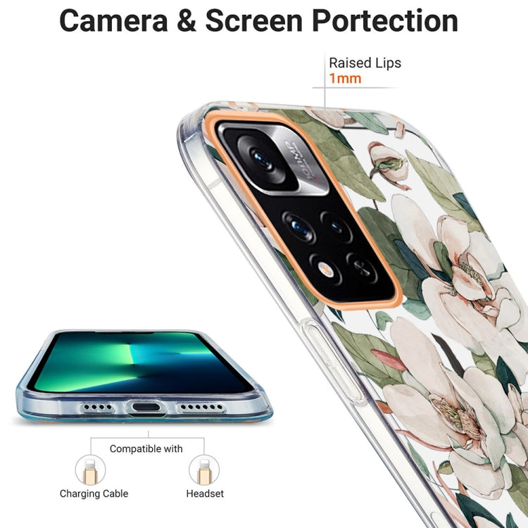For Xiaomi Redmi Note 11 Pro / Note 11 Pro+ Ring IMD Flowers TPU Phone Case