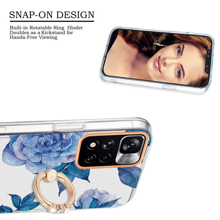 For Xiaomi Redmi Note 11 Pro / Note 11 Pro+ Ring IMD Flowers TPU Phone Case