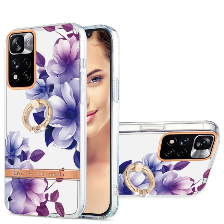 For Xiaomi Redmi Note 11 Pro / Note 11 Pro+ Ring IMD Flowers TPU Phone Case