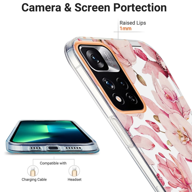 For Xiaomi Redmi Note 11 Pro / Note 11 Pro+ Ring IMD Flowers TPU Phone Case