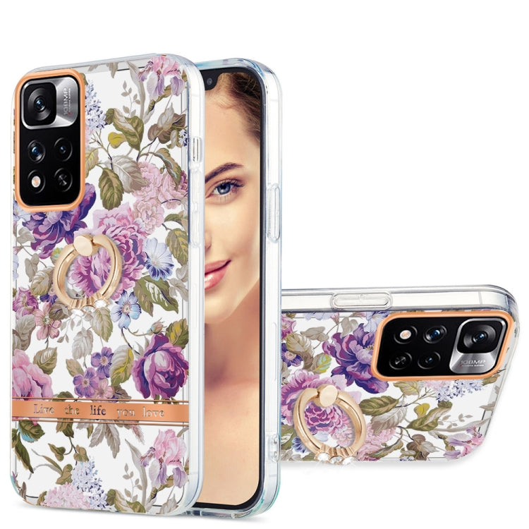 For Xiaomi Redmi Note 11 Pro / Note 11 Pro+ Ring IMD Flowers TPU Phone Case