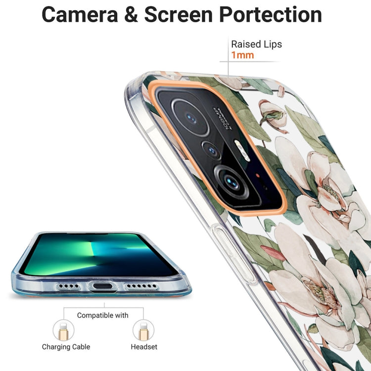 For Xiaomi Mi 11T Ring IMD Flowers TPU Phone Case