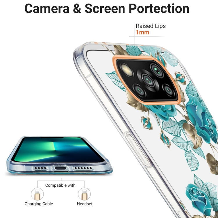 For Xiaomi Poco X3 NFC Ring IMD Flowers TPU Phone Case