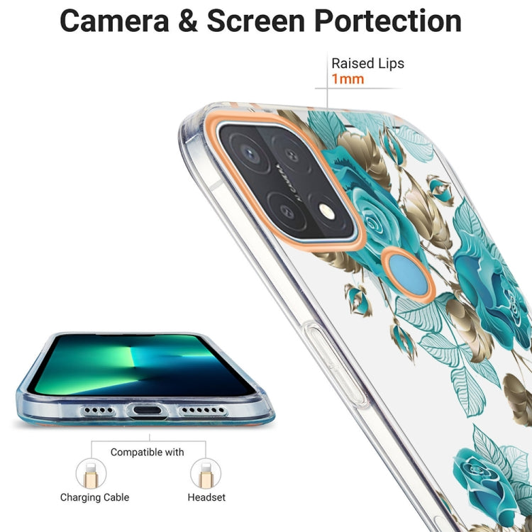 For OPPO A15 / A15s Ring IMD Flowers TPU Phone Case