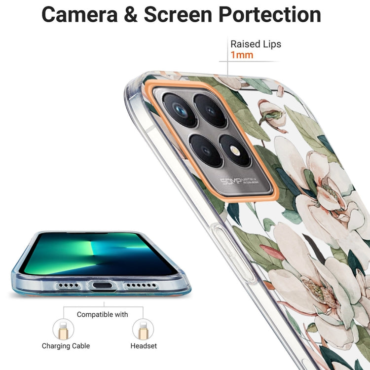 For OPPO Realme 8i Ring IMD Flowers TPU Phone Case