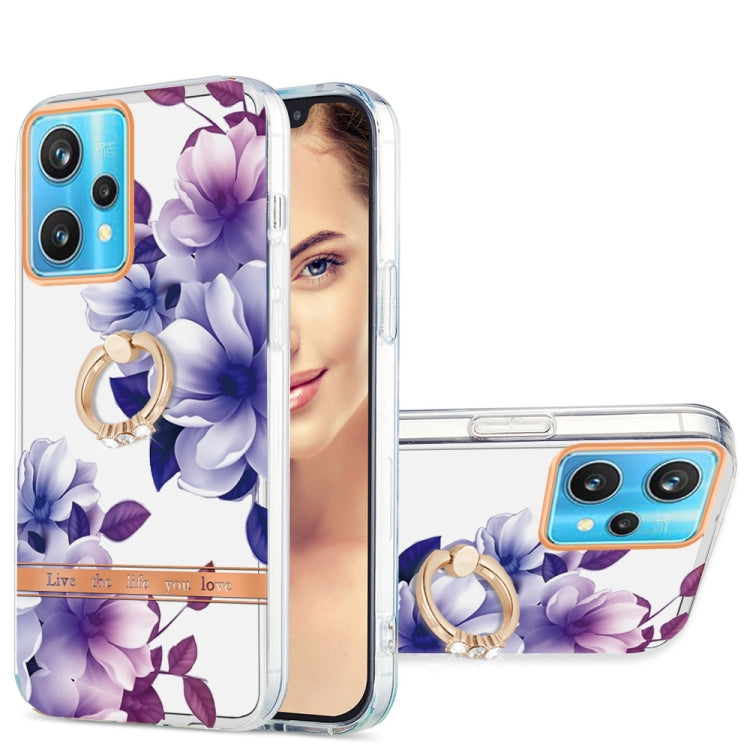 For OPPO Realme 9 Pro+ 5G Ring IMD Flowers TPU Phone Case