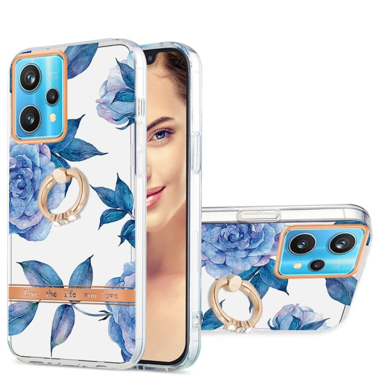 For OPPO Realme 9 Pro 5G Ring IMD Flowers TPU Phone Case