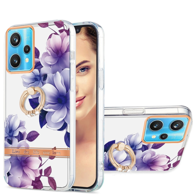 For OPPO Realme 9 Pro 5G Ring IMD Flowers TPU Phone Case