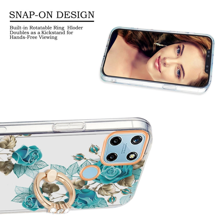 For OPPO Realme C21Y Ring IMD Flowers TPU Phone Case