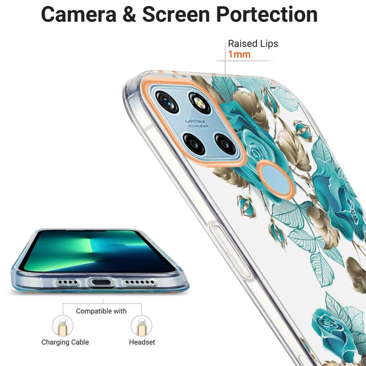 For OPPO Realme C21Y Ring IMD Flowers TPU Phone Case