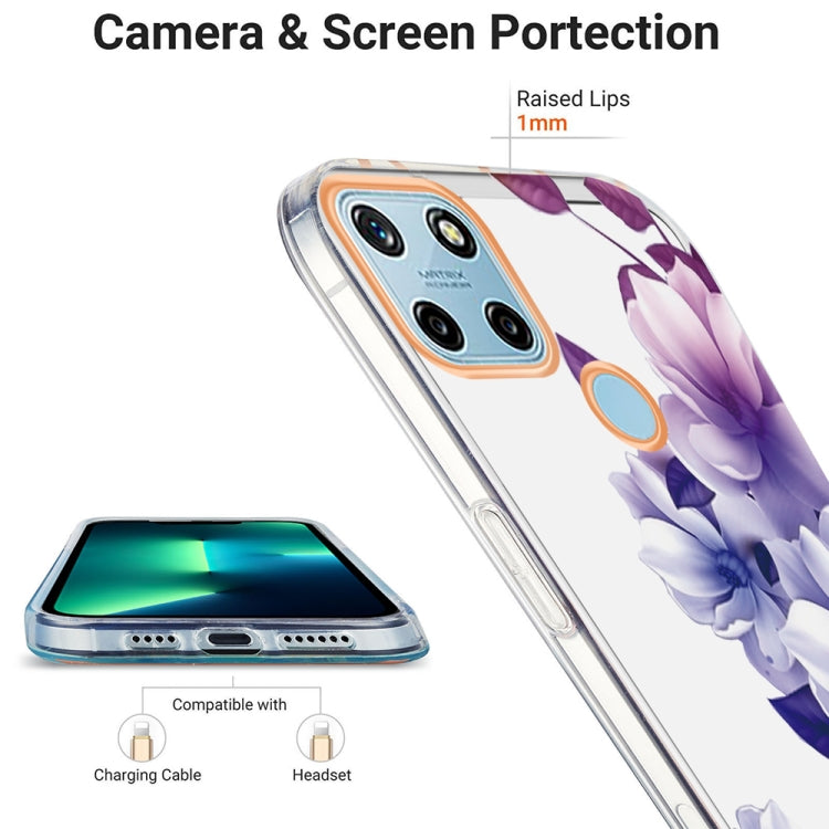 For OPPO Realme C21Y Ring IMD Flowers TPU Phone Case