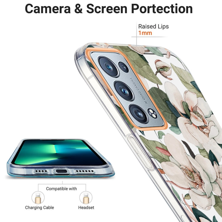 For OPPO Reno6 Pro+ 5G / Reno6 Pro Global Ring IMD Flowers TPU Phone Case
