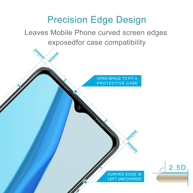 50 PCS 0.26mm 9H 2.5D Tempered Glass Film For Itel A49