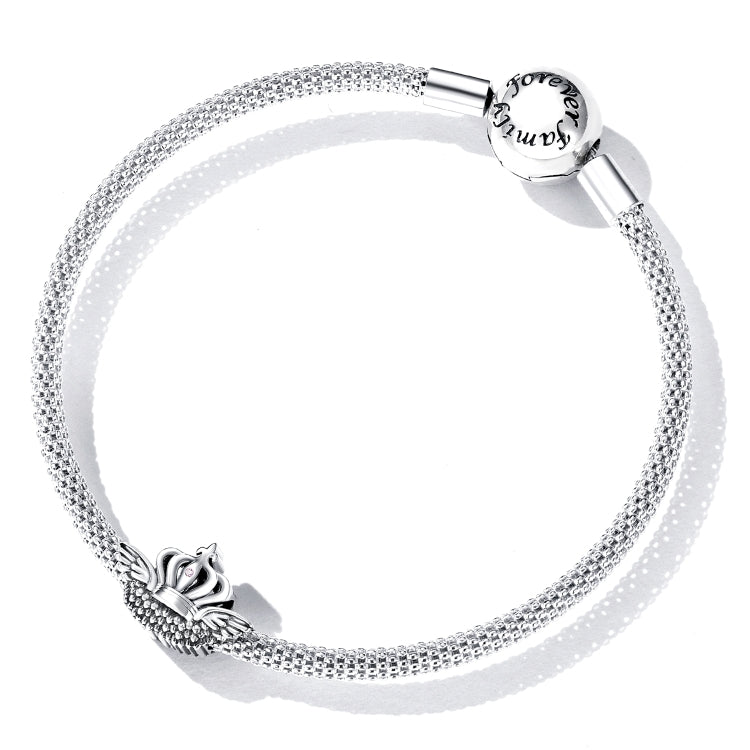 S925 Sterling Silver Exquisite Crown Beads DIY Bracelet Necklace Accessories