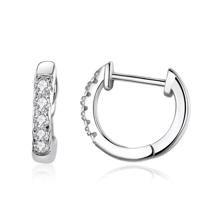 S925 Sterling Silver Simple Ear Buckle Women Earrings, Size:S