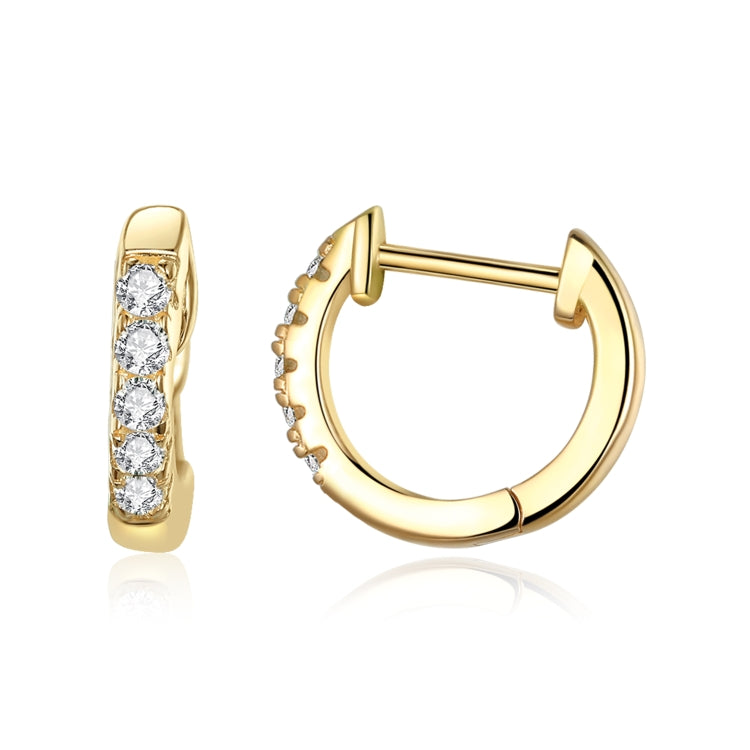 S925 Sterling Silver Simple Ear Buckle Women Earrings, Size:S