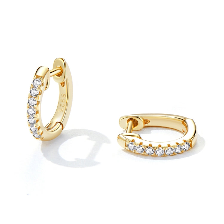 S925 Sterling Silver Simple Ear Buckle Women Earrings, Size:S