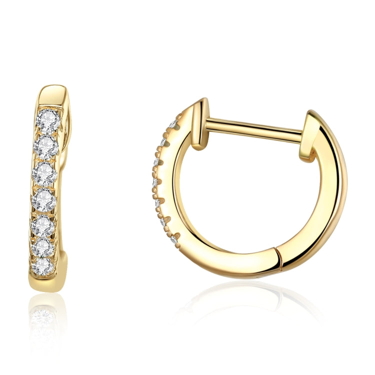 S925 Sterling Silver Simple Ear Buckle Women Earrings, Size:M