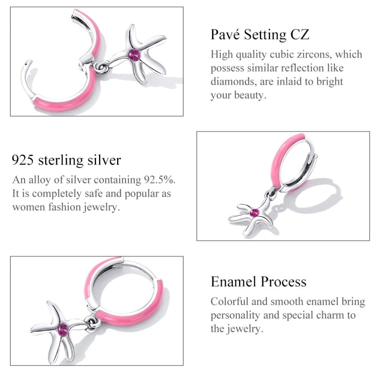 S925 Sterling Silver Delicate Starfish Ear Buckle Women Earrings