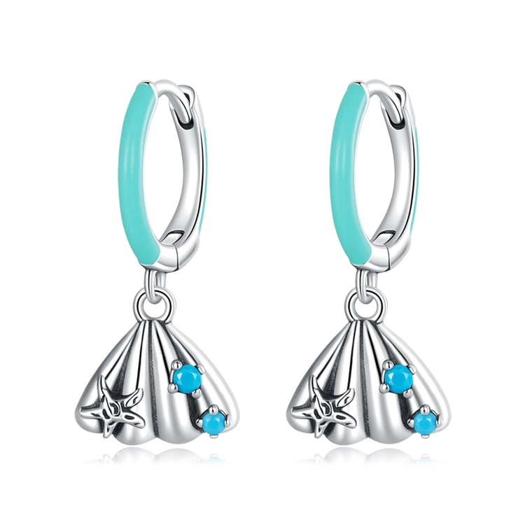 S925 Sterling Silver Delicate Shell Ear Buckle Women Earrings