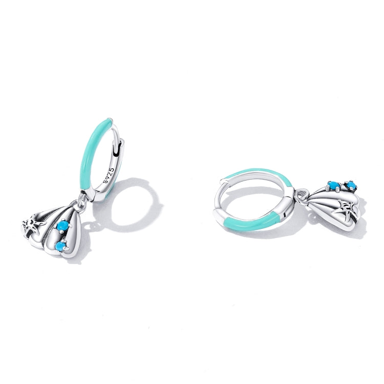 S925 Sterling Silver Delicate Shell Ear Buckle Women Earrings