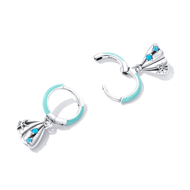 S925 Sterling Silver Delicate Shell Ear Buckle Women Earrings
