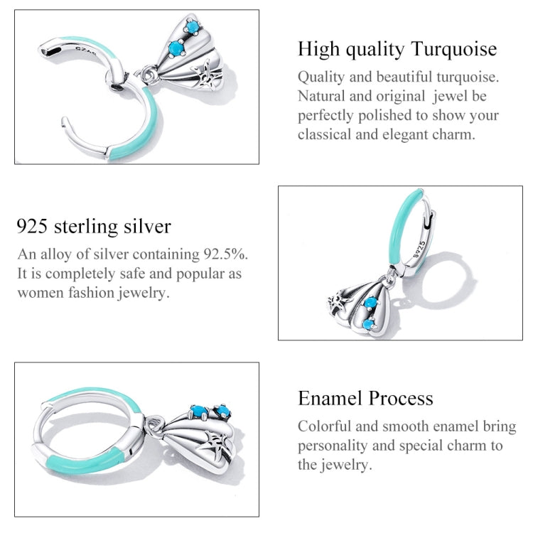 S925 Sterling Silver Delicate Shell Ear Buckle Women Earrings