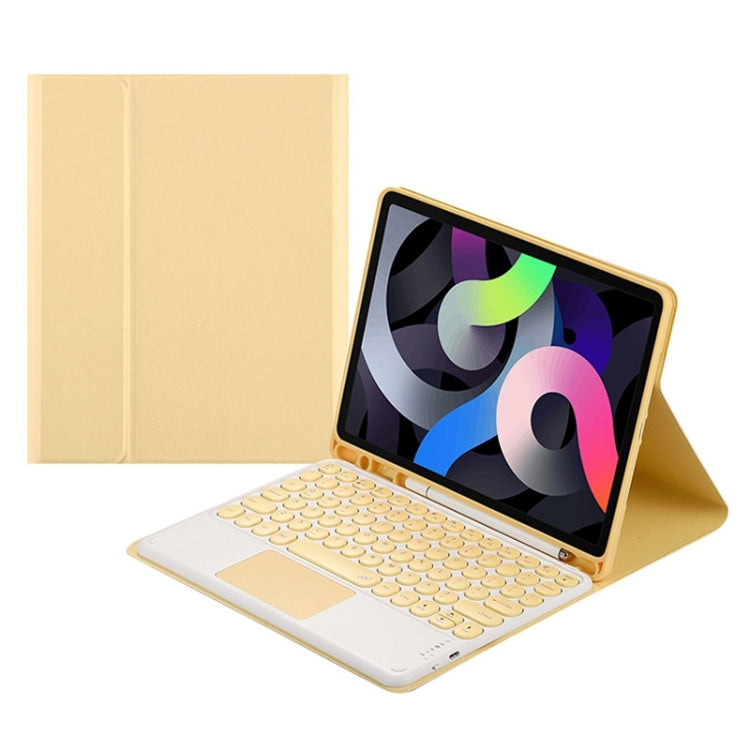 Round Cap Bluetooth Keyboard Leather Case with Pen Slot &