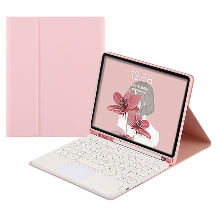Round Cap Bluetooth Keyboard Leather Case with Pen Slot &