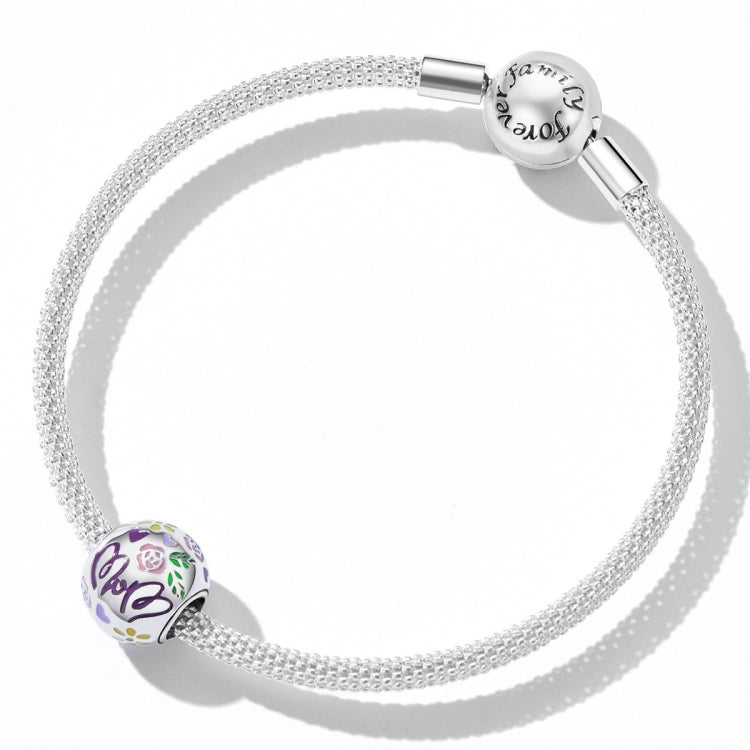 S925 Sterling Silver Colorful Doodle Beads DIY Bracelet Necklace Accessories