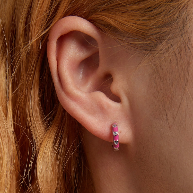 S925 Sterling Silver Heart Ear Buckle Women Earrings