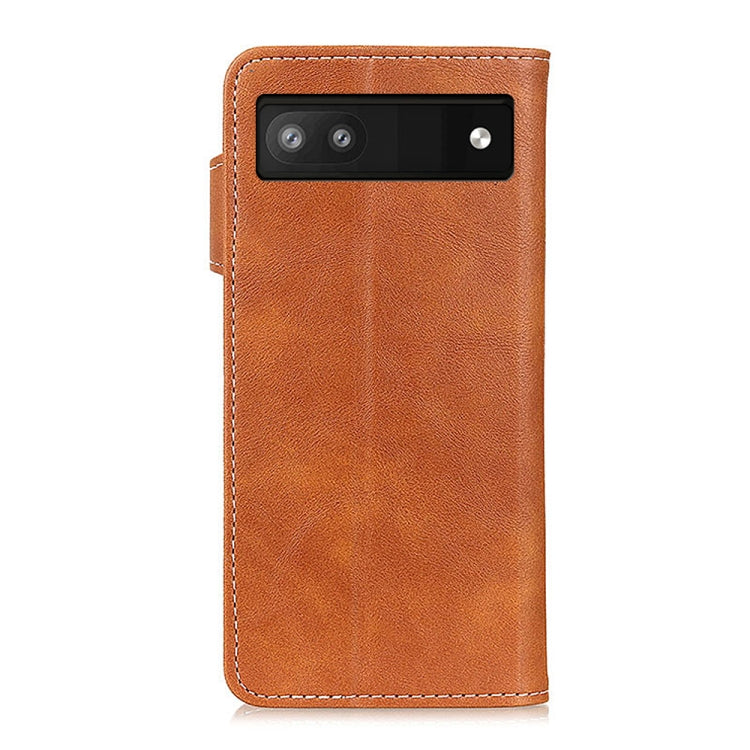 For Google Pixel 6a S-Type Stitching Calf Texture Leather Phone Case