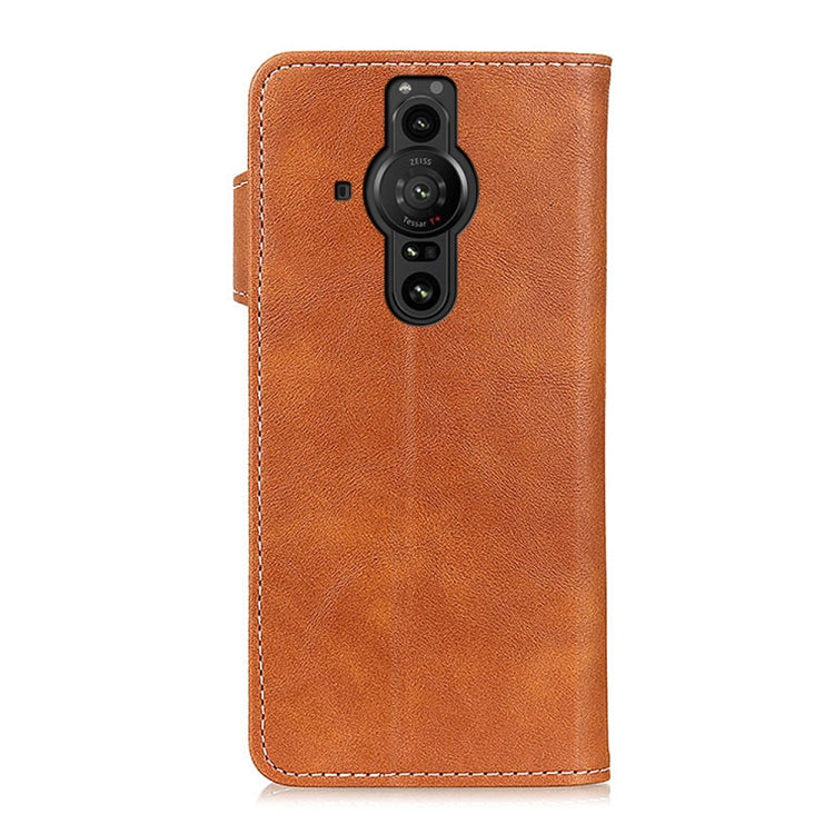 For Sony Xperia Pro-I S-Type Stitching Calf Texture Leather Phone Case