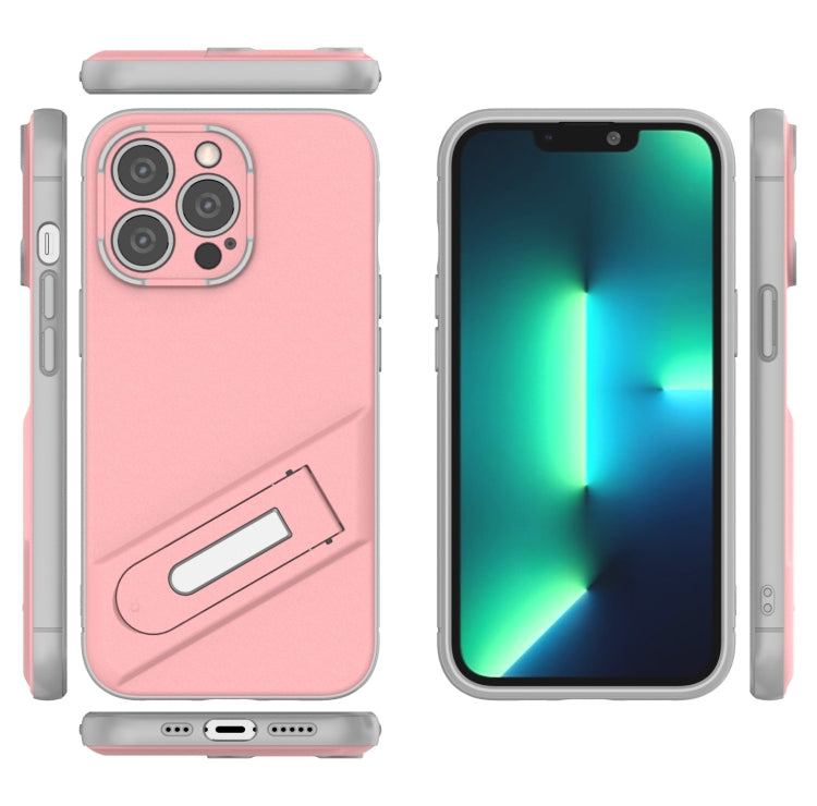 For iPhone 13 Pro Invisible Holder TPU + PC Phone Case