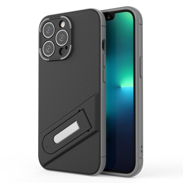 For iPhone 13 Pro Invisible Holder TPU + PC Phone Case