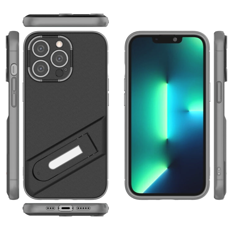 For iPhone 13 Pro Invisible Holder TPU + PC Phone Case