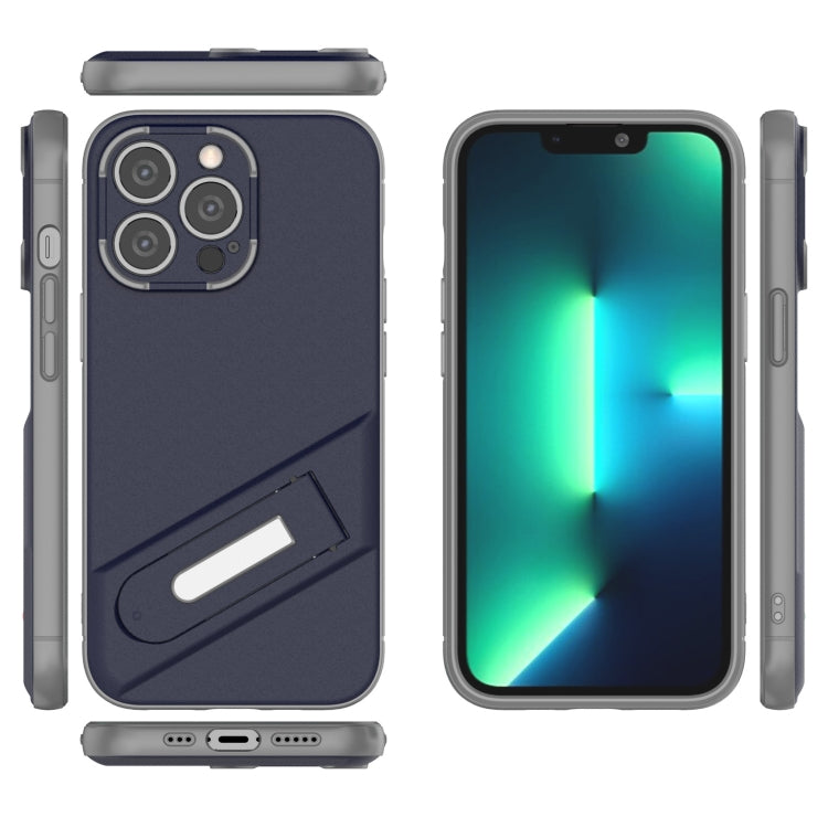 For iPhone 13 Pro Invisible Holder TPU + PC Phone Case