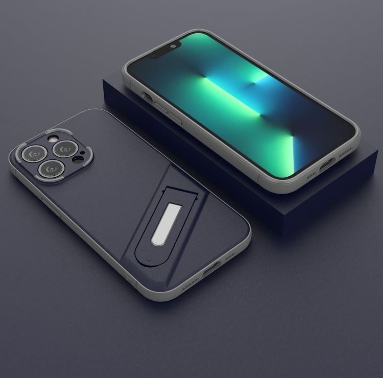 For iPhone 13 Pro Invisible Holder TPU + PC Phone Case